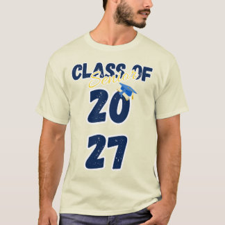 T-shirt Senior Class of 2027 Graduation Retro Typography