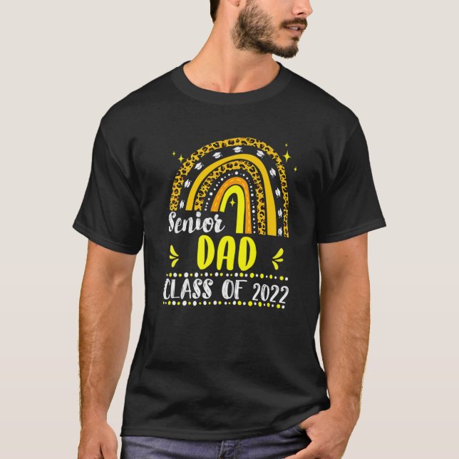 T-shirt Senior Dad Class Of 2022 Graduation 2022 Leopard R (Devant)