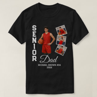 T-shirt Senior Dad Custom Photo Collage Name Number Year