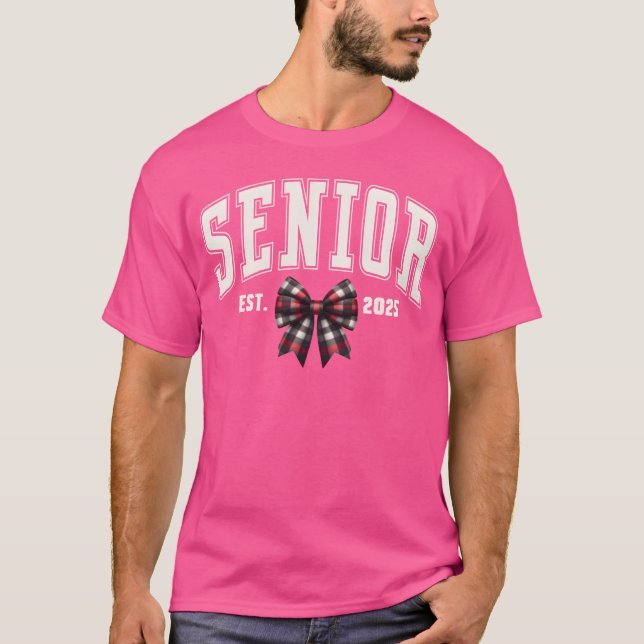 T-shirt Senior Est 2025 Class of 2025 Plaid Senior 2025 fr (Devant)