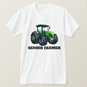 T-shirt "Senior Farmer" et tracteur vert