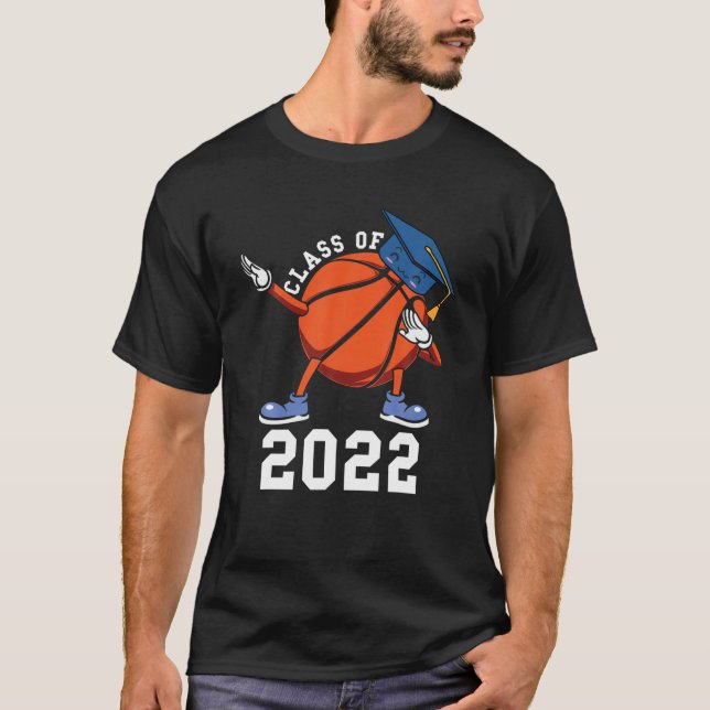 T-shirt Senior Grads Class Of 2022 Basketball Dabbing Grad (Devant)