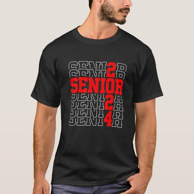 T-shirt Senior Graduation Gift Boys Girls Class Of 2024 Se (Devant)