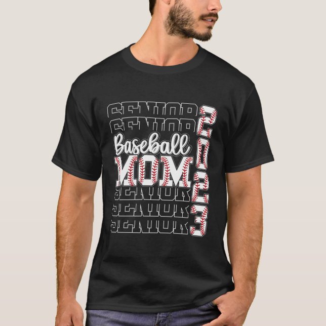 T-shirt Senior Mom 2023 Classe De Baseball De 2023 Graduat (Devant)