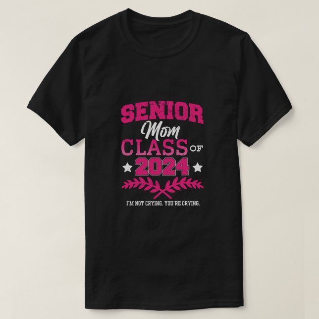 T-shirt Senior Mom Class of 2024 Proud Mama Funny (Design devant)