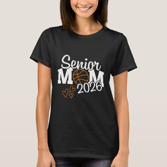 T-shirt Senior Sketll Mom Cl Of 2026 Player Graduation Gra (Devant)