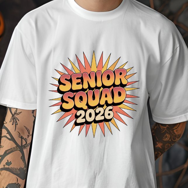 T-shirt Senior Squad 2026 Retro Graduation Class of 2026 (Créateur téléchargé)