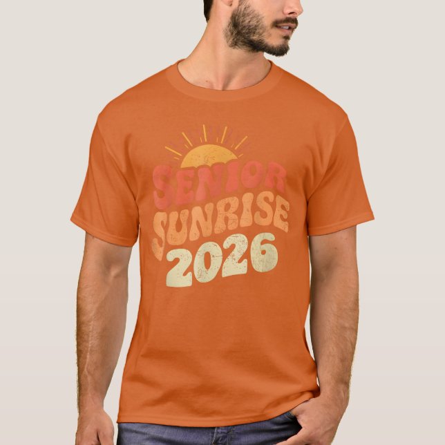 T-shirt Senior Sunrise 2026 Graduation Mon Dernier premier (Devant)