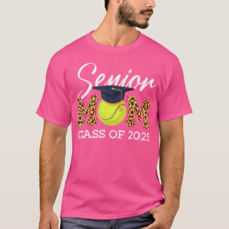 T-shirt Senior Tennis Mom Class Of 2025 Leopard Graduation