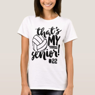 T-shirt Senior Volleball Mom Jersey Numéro et nom du joueu