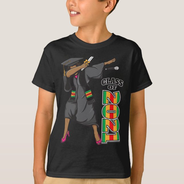 T-shirt Seniors Class of 2021 African Kente Graduation Sto (Devant)