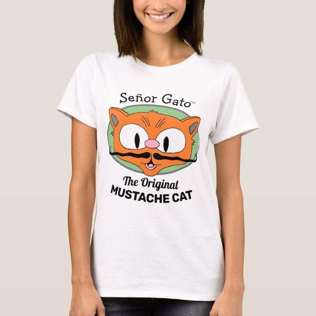T-shirt Señor Gato™ le chat à moustache original (Devant)