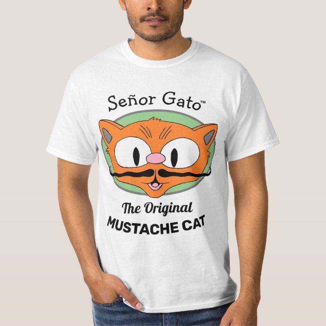 T-shirt Señor Gato™ le chat à moustache original (Devant)