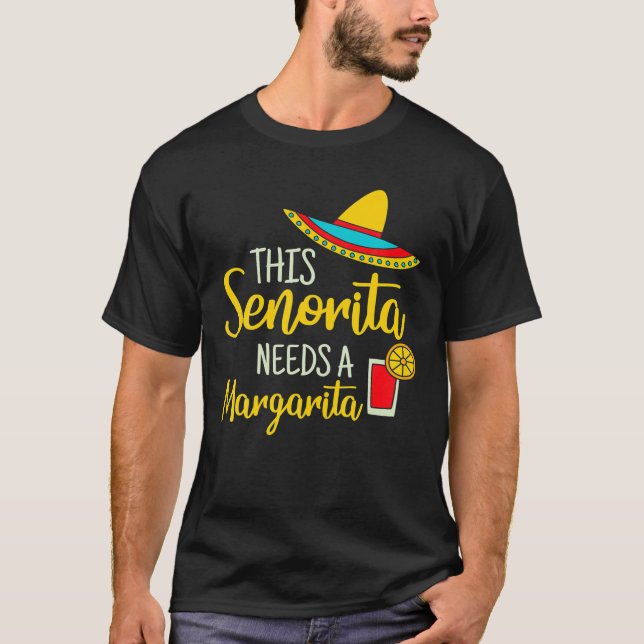 T-shirt Senorita Margarita Mexicaine Fiesta Funny Cinco De (Devant)