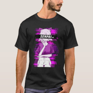 T-shirt Senpai Anime Girl Vaporwave Manga Waifu Avis Moi