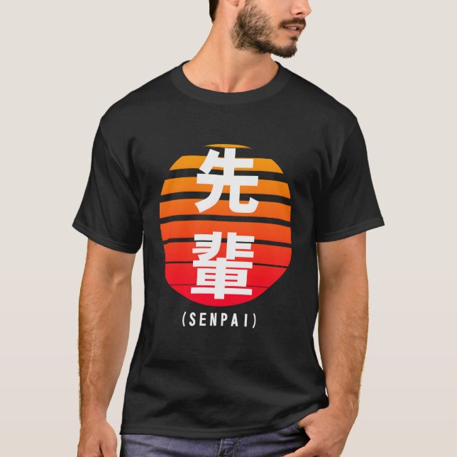 T-shirt Senpai Kanji Script 8 Look (Devant)