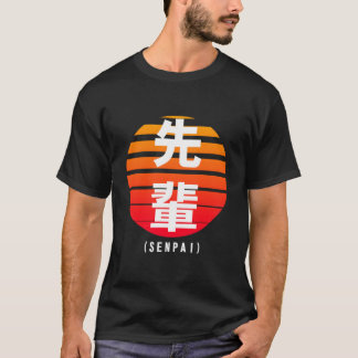 T-shirt Senpai Kanji Script Eighties Look