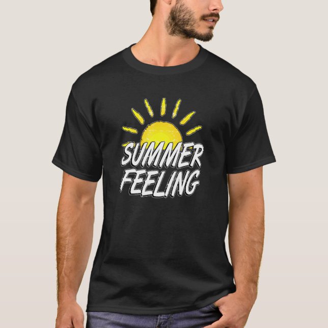 T-shirt Sensation d'été Vacances soleil - Design de plage  (Devant)