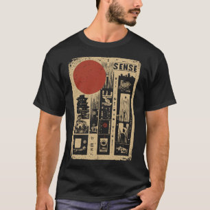 T-shirt SENSE Urban Japanese Cityscape   Retro Grunge