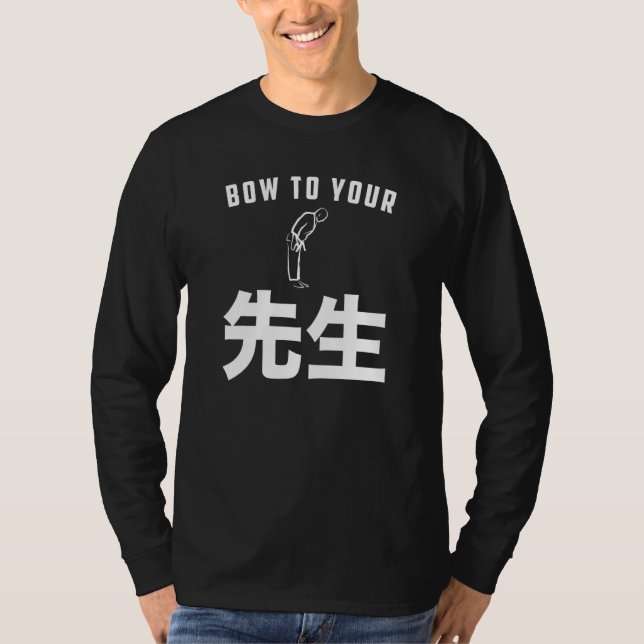 T-shirt Sensei Bow À Votre Enseignant Sensei Karate (Devant)
