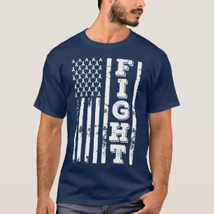 T-shirt Sensibilisation à la cécité combat drapeau américa