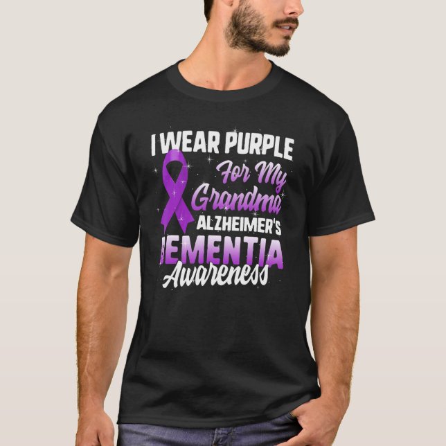 T-shirt Sensibilisation à la démence d'Alzheimer Je porte  (Devant)