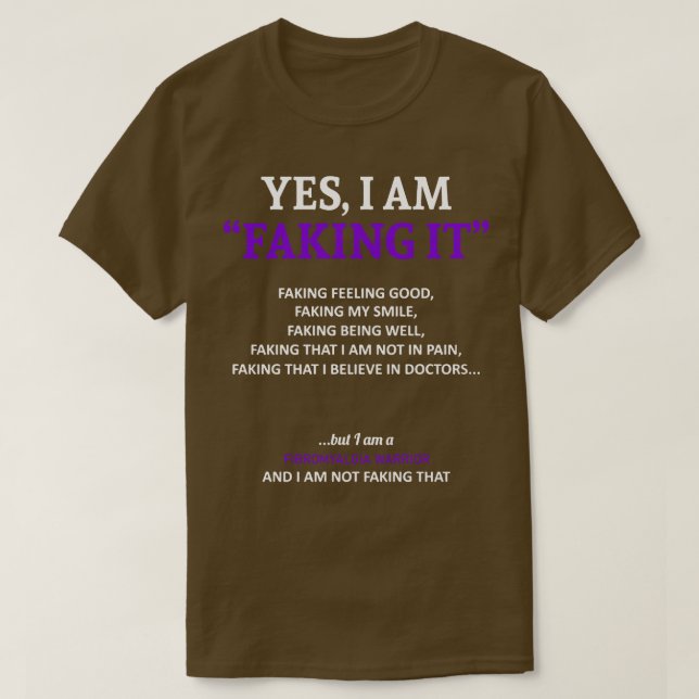 T-shirt Sensibilisation À La Fibromyalgie Je Le Fue Dans C (Design devant)