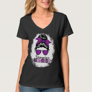 T-shirt Sensibilisation à la fibromyalgie violette Fibro G