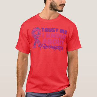 T-shirt Sensibilisation à la fibromyalgieRouille Pourpre F