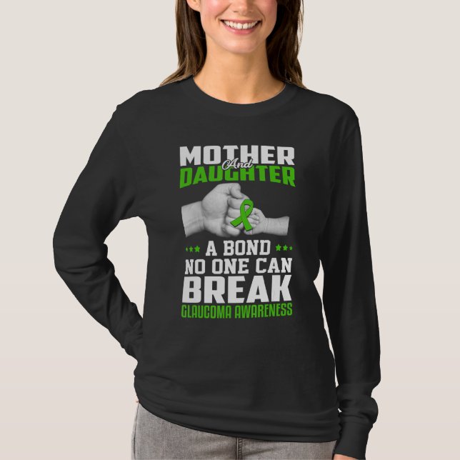 T-shirt Sensibilisation À La Glaucome De La Mère Et De La  (Devant)