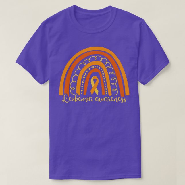 T-shirt Sensibilisation à la leucémie Boho Arc-en-ciel I (Design devant)