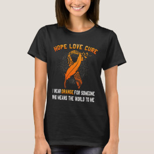 T-shirt Sensibilisation à la leucémie Cancer Orange Ribbon