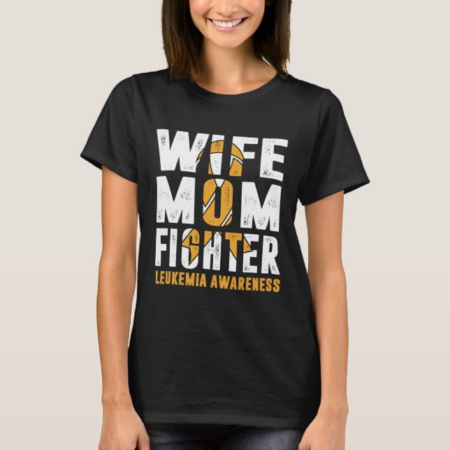 T-shirt Sensibilisation à la leucémie chez la mère (Devant)