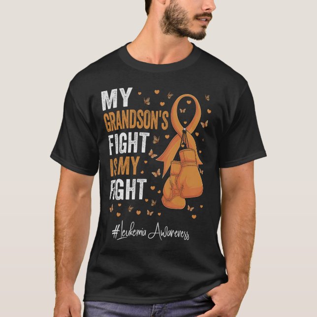 T-shirt Sensibilisation à la leucémie du ruban orange (Devant)