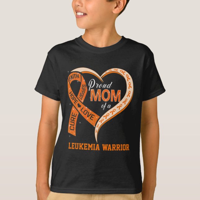T-shirt Sensibilisation À La Leucémie Fière Maman D'Un Gue (Devant)