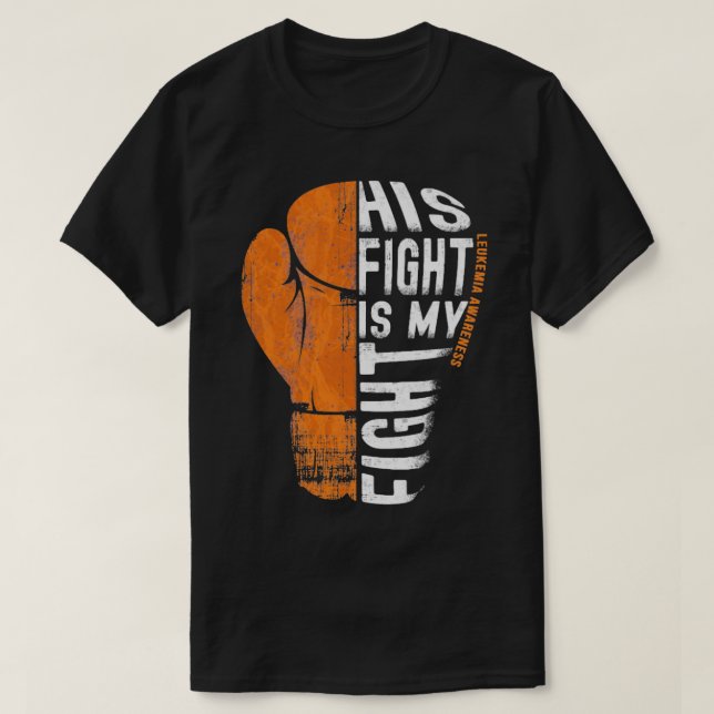 T-shirt Sensibilisation à la leucémie Gant de boxe orange (Design devant)