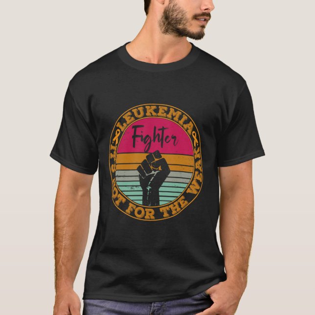 T-shirt Sensibilisation à la leucémie Retro Fighter Warrie (Devant)