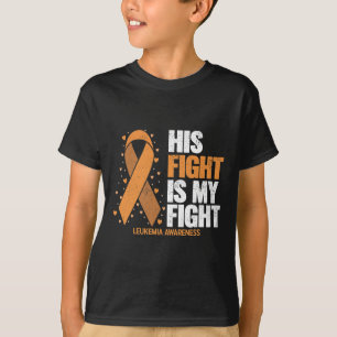T-shirt Sensibilisation à la leucémie Son combat est mon c