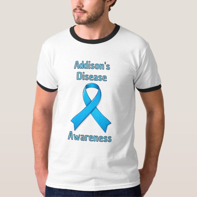 T-shirt Sensibilisation à la maladie d'Addison | Ruban ble (Devant)