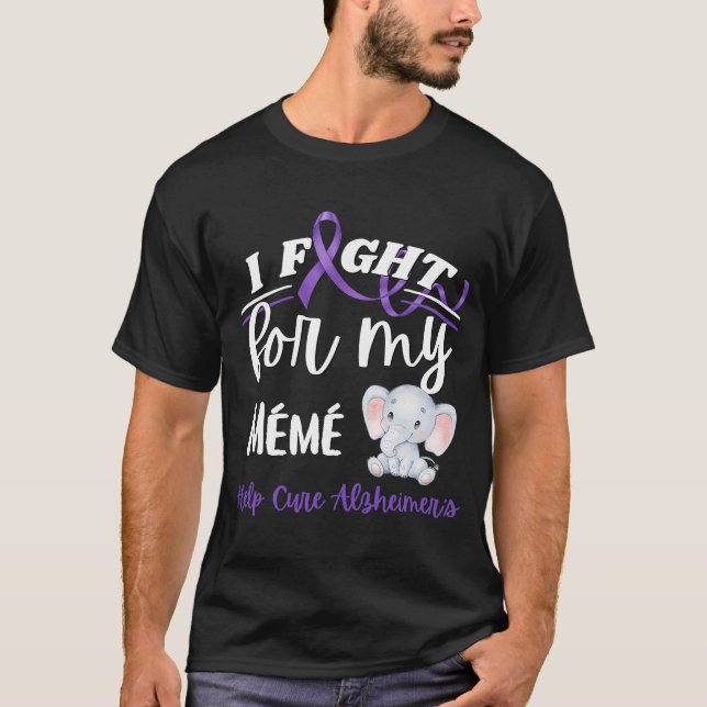 T-shirt Sensibilisation à la maladie d'Alzheimer Je lutte  (Devant)