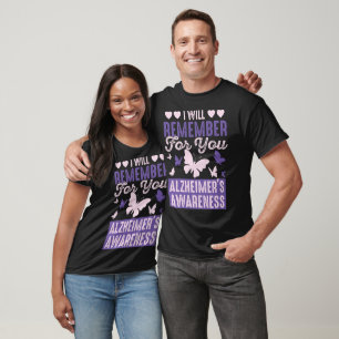 T-shirt Sensibilisation à la maladie d'Alzheimer Je me sou