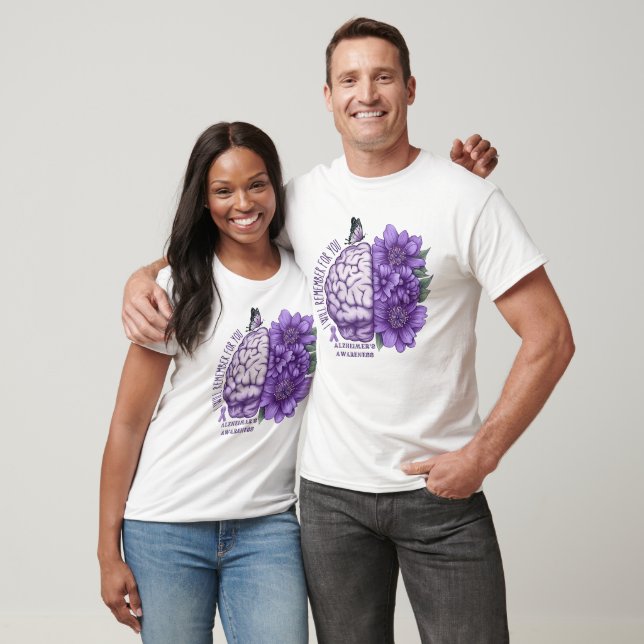 T-shirt Sensibilisation à la maladie d'Alzheimer Je me sou (Unisexe)