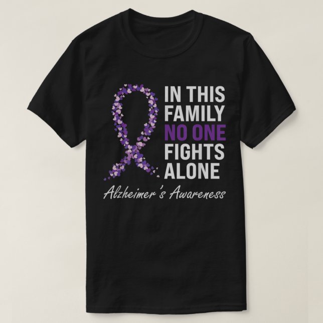 T-shirt Sensibilisation à la maladie d'Alzheimer-Violet-Ru (Design devant)