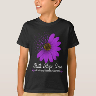 T-shirt Sensibilisation à la maladie Faith Hope Love Purpl