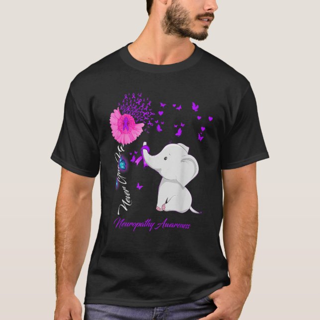 T-shirt Sensibilisation à la neuropathie des éléphants Rub (Devant)