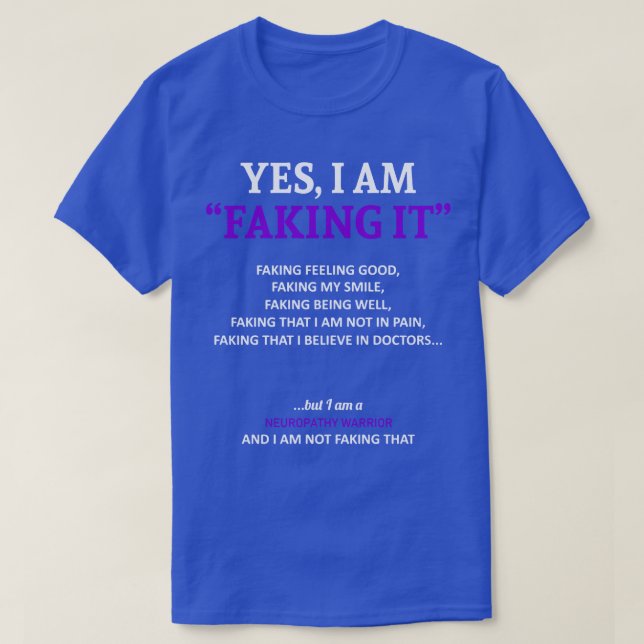 T-shirt Sensibilisation À La Neuropathie Je Le Réfléchis D (Design devant)