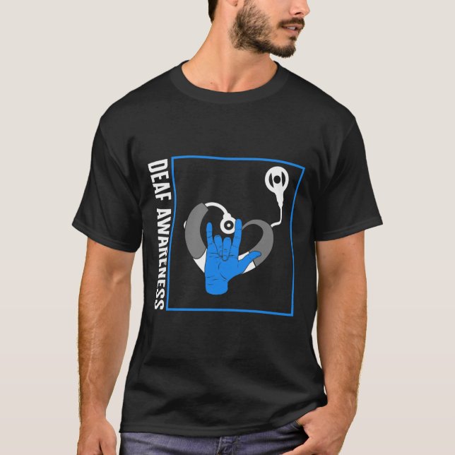 T-shirt Sensibilisation à la perte auditive Implant cochlé (Devant)