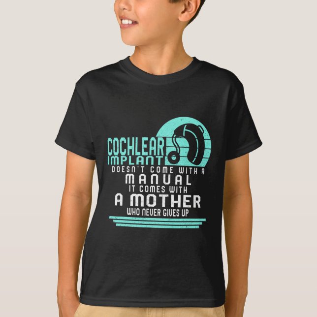 T-shirt Sensibilisation à la perte auditive Mère Cochléair (Devant)