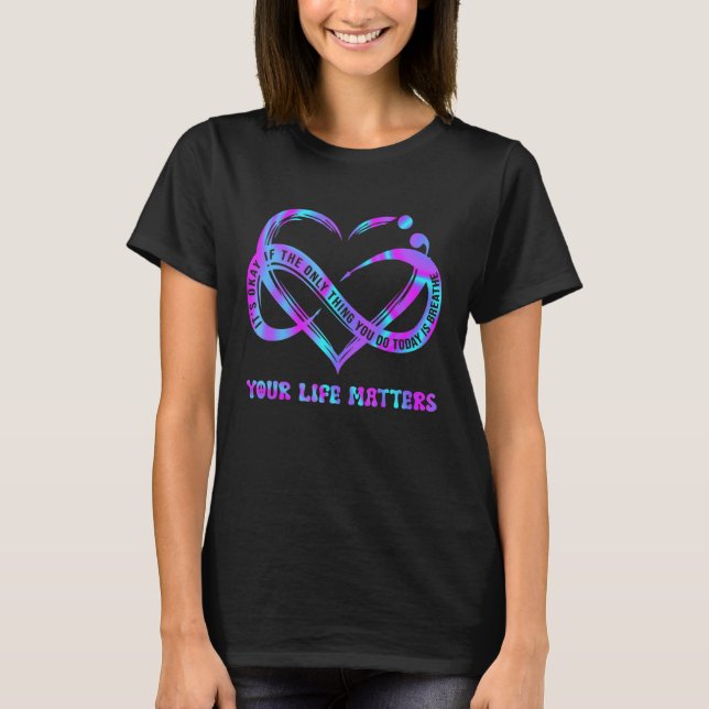 T-shirt Sensibilisation à la prévention du suicide (Devant)
