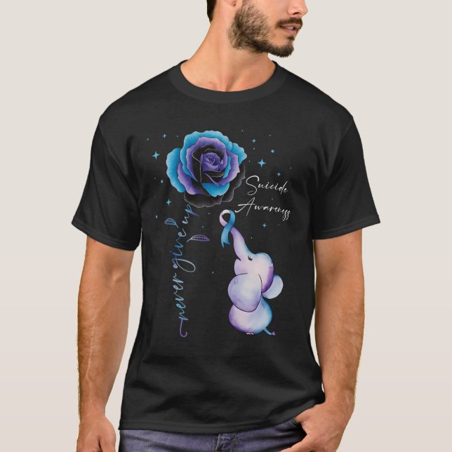 T-shirt Sensibilisation à la prévention du suicide Fleur d (Devant)